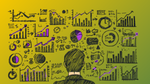 Man Looking at Charts and Graphs and Finding Organization and Clarity
